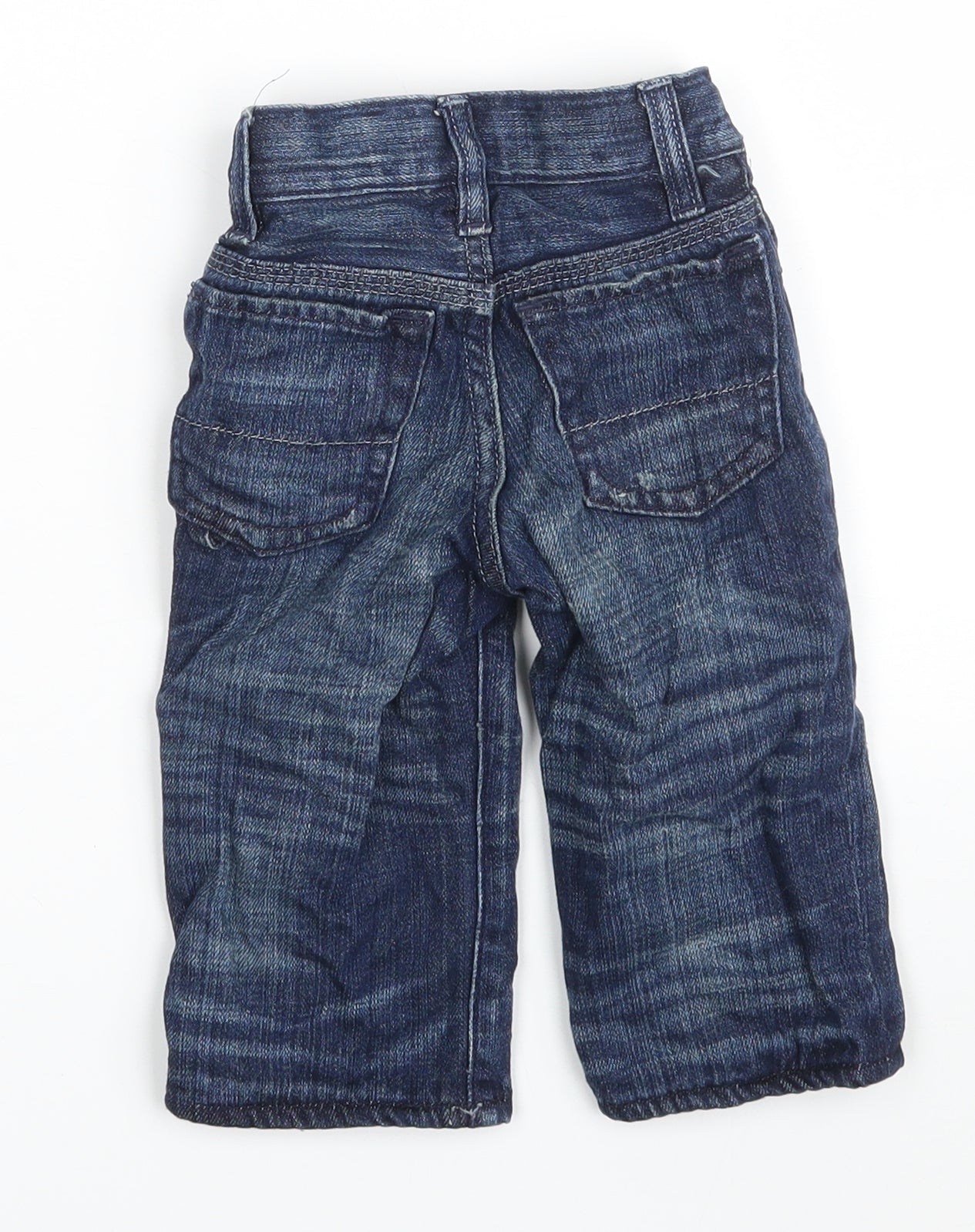 Gap Boys Blue  Cotton Cropped Jeans Size 6-9 Months  Zip
