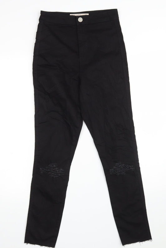 ASOS Womens Black  Cotton Jegging Jeans Size 26 in L28 in Slim Zip