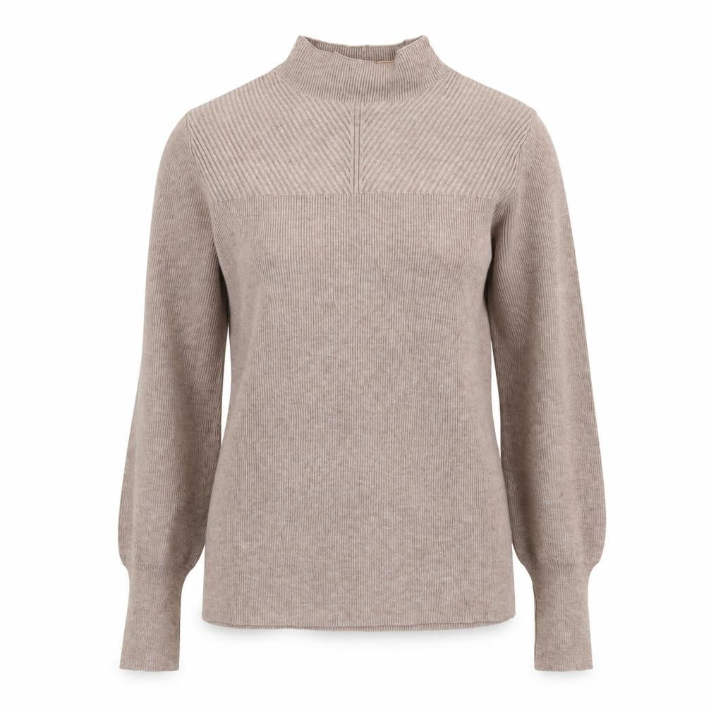 Marks and Spencer Womens Beige High Neck  Polyester Pullover Jumper Size XS
