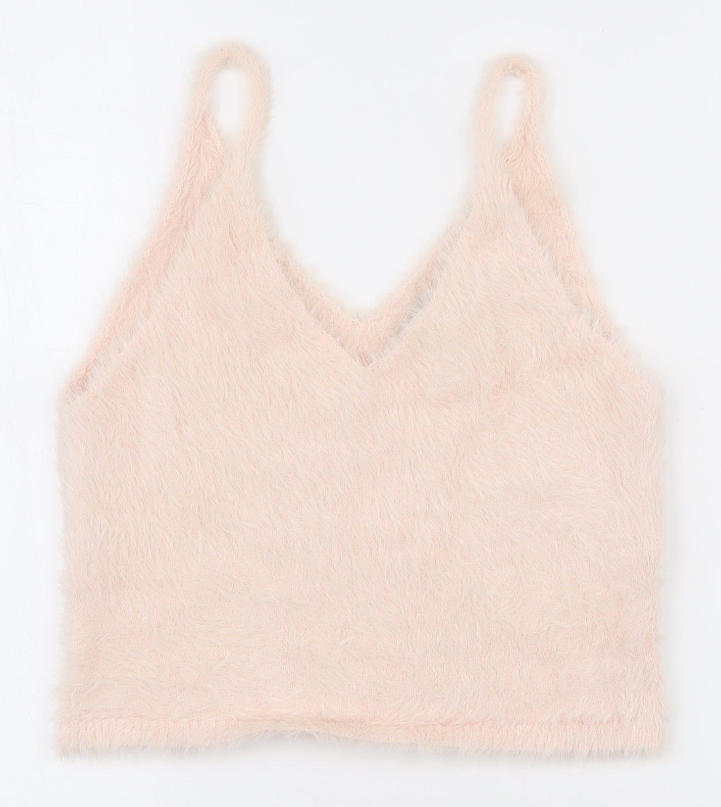 Topshop Womens Pink  Nylon Camisole Tank Size 10 V-Neck - Cropped