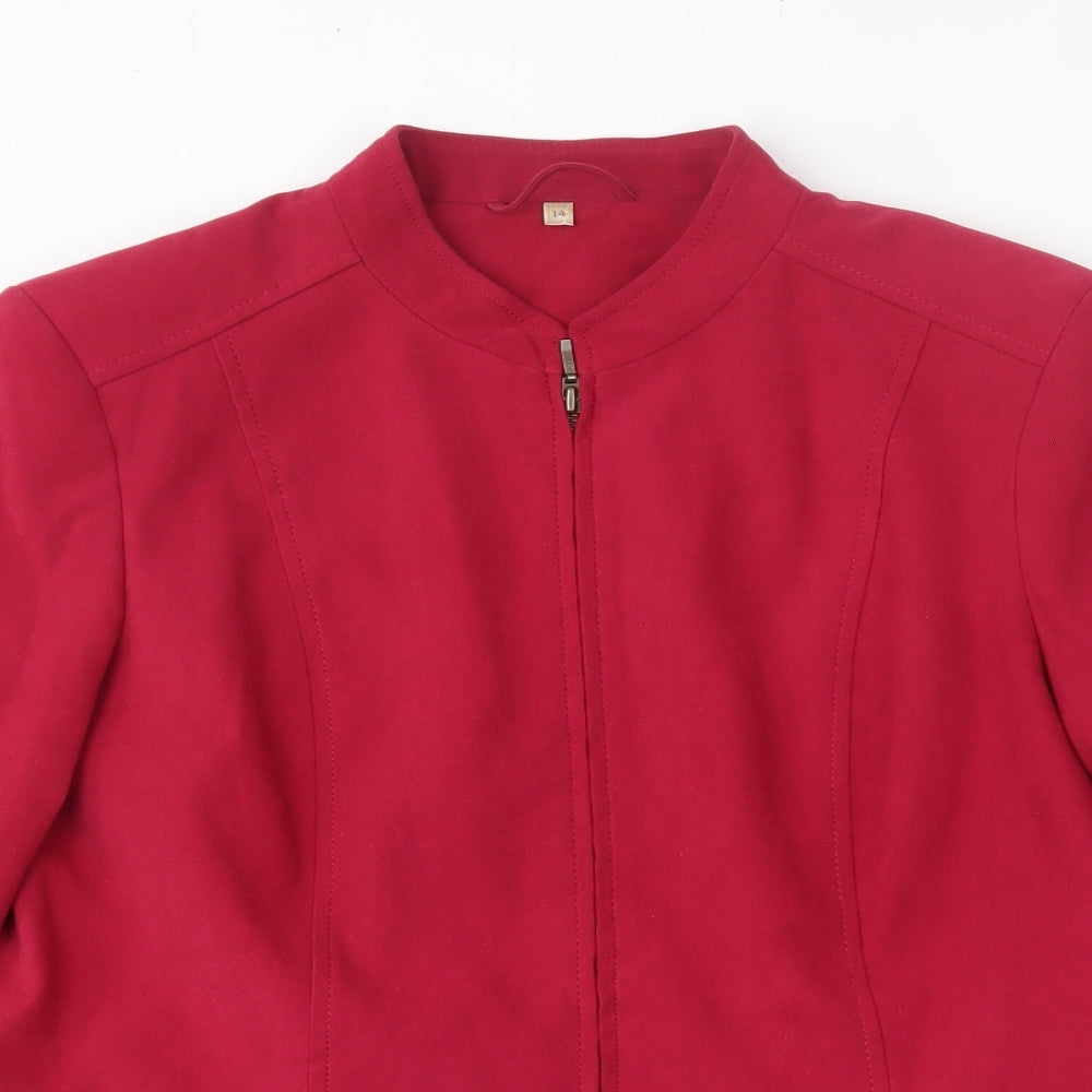 EWM Womens Pink   Jacket Blazer Size 14  Zip