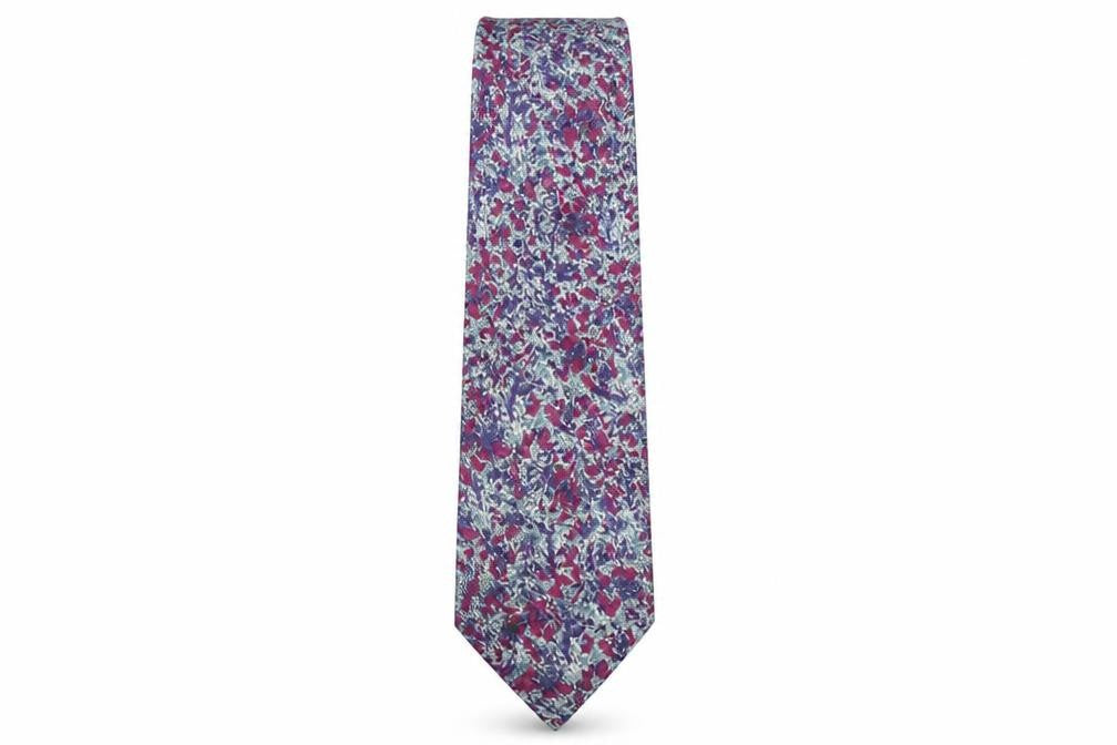 Giulio Randi Mens Multicoloured Geometric Silk Pointed Tie One Size