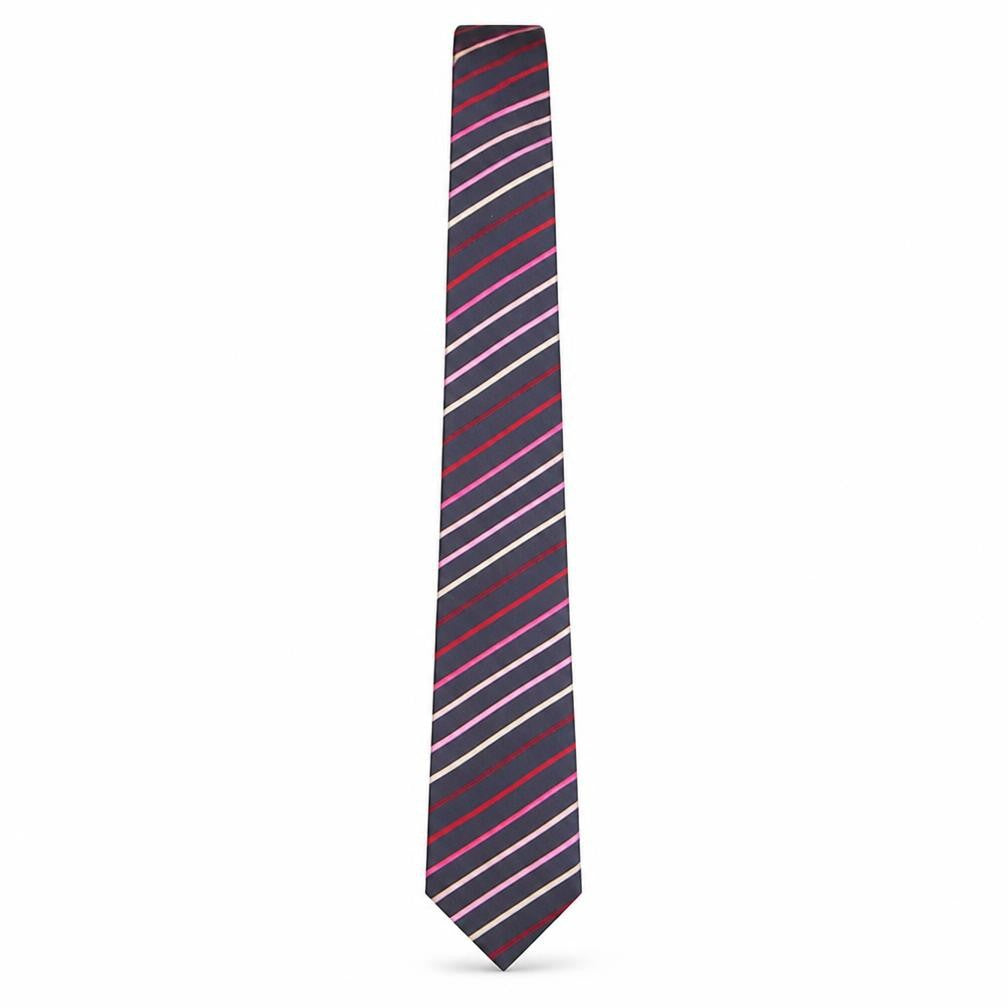 Burton  Mens Multicoloured Striped Polyester Pointed Tie One Size