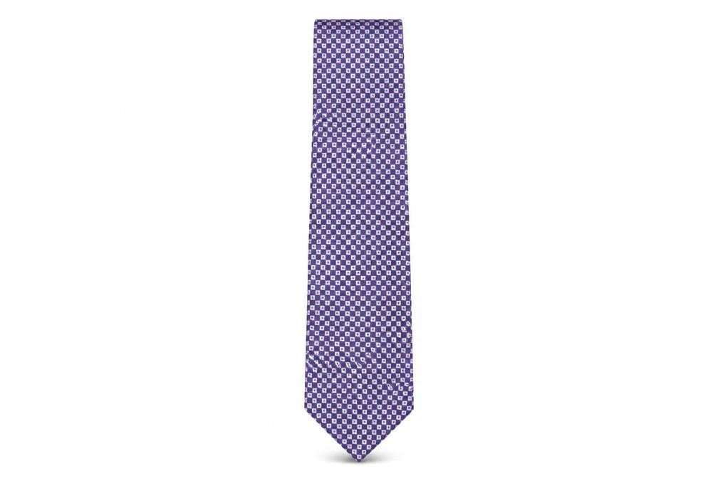Angelo Bosani Mens Multicoloured Geometric Silk Pointed Tie One Size
