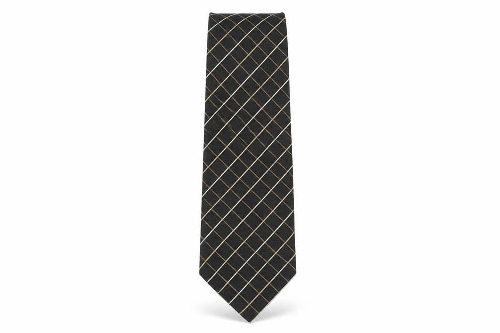 Marks and Spencer Mens Multicoloured Plaids & Checks Polyester Pointed Tie One Size