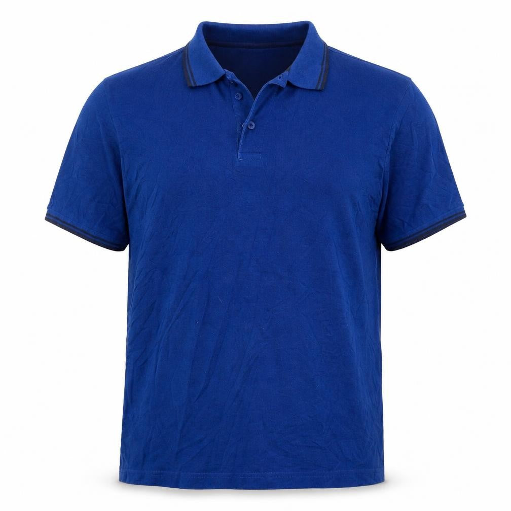 Originals Wardrobe Essentials Mens Blue  Cotton  Polo Size M Collared Pullover