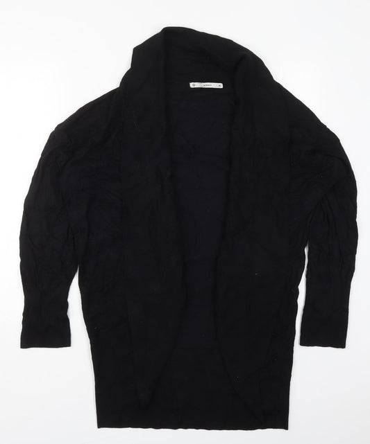 Woman Womens Black V-Neck  Viscose Cardigan Jumper Size XL