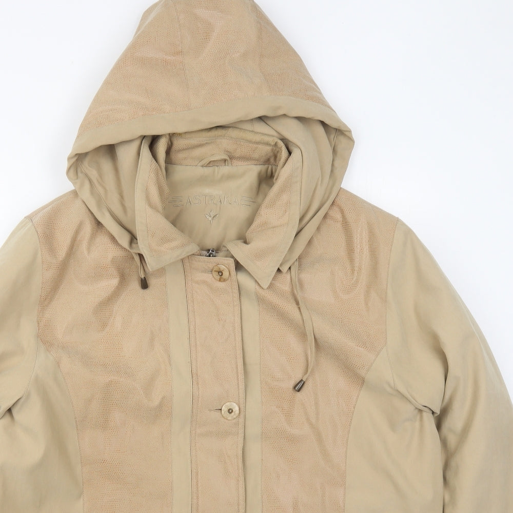 Astraka Womens Beige   Jacket Coat Size M  Zip