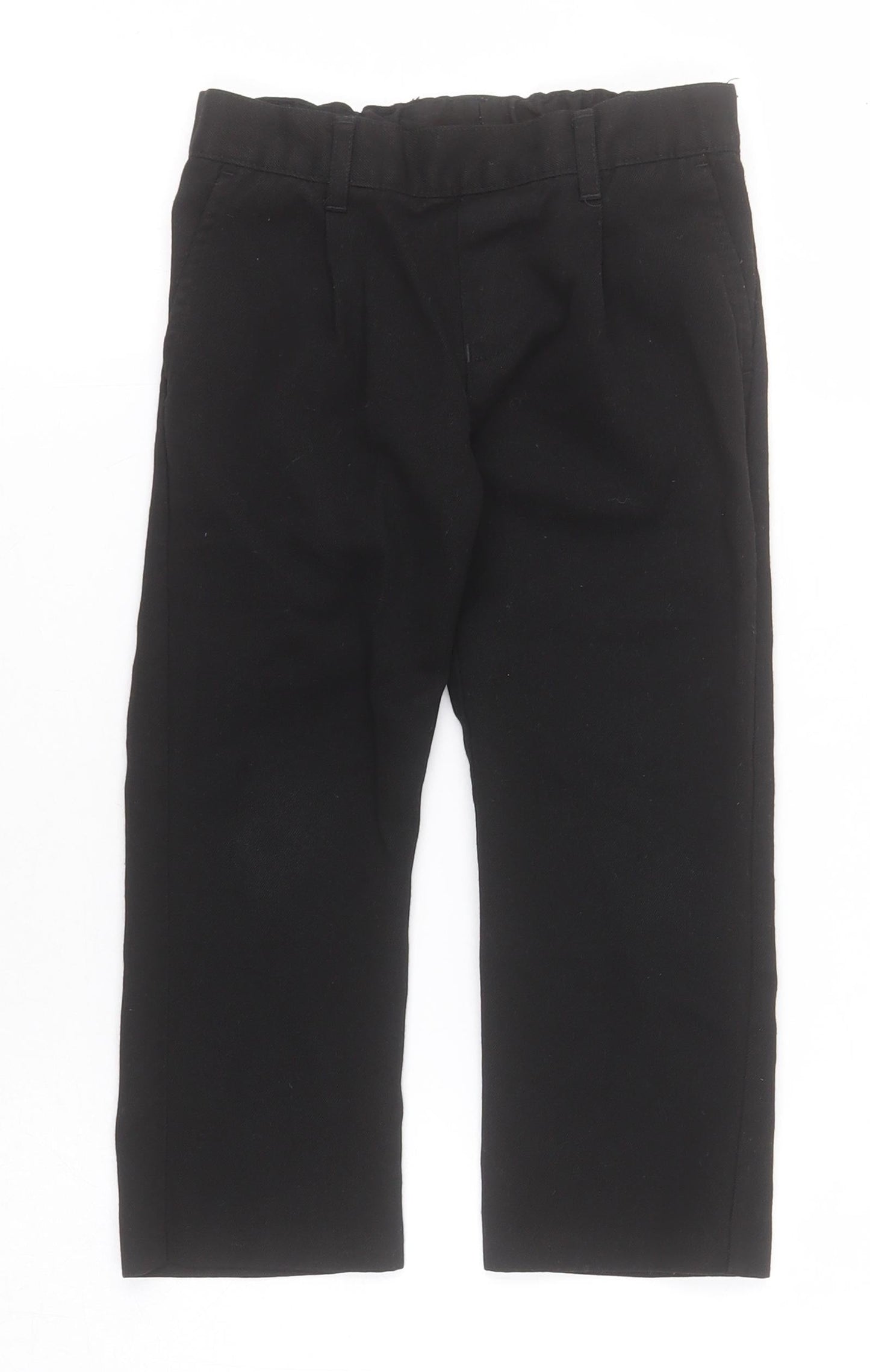 F&F Boys Black  Polyester Dress Pants Trousers Size 3-4 Years  Regular Pullover - School