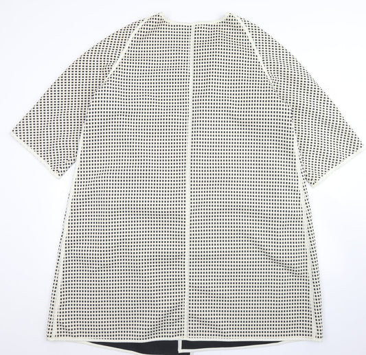 Gallery Womens Ivory Check  Jacket Blazer Size L