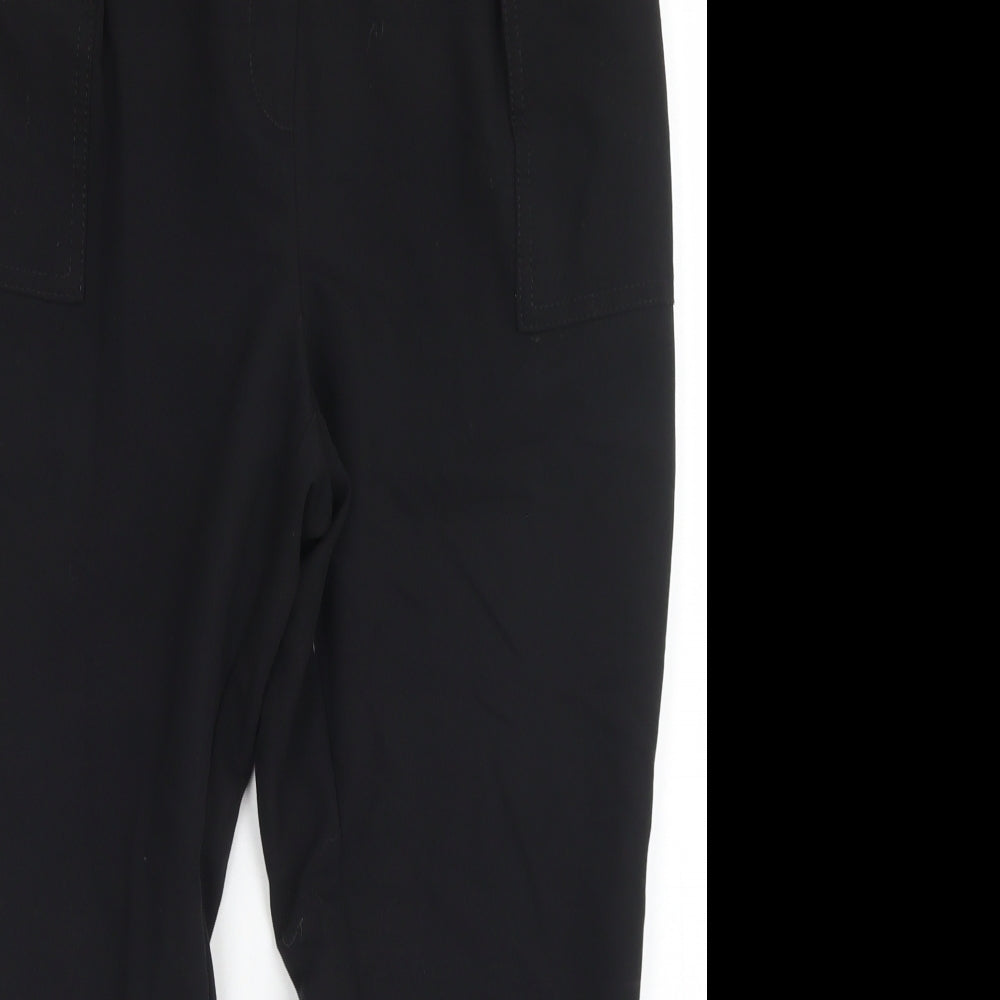 NEXT Womens Black  Polyester Dress Pants Trousers Size 12 L23 in Regular Hook & Eye