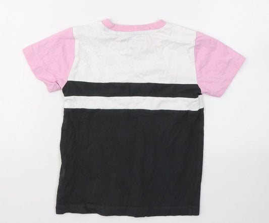 NEXT Boys Multicoloured Colourblock Cotton Pullover T-Shirt Size 2-3 Years Round Neck Pullover