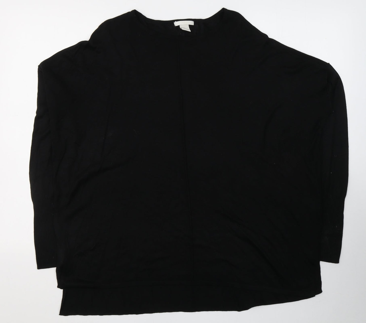 H&M Womens Black  Acrylic Jersey T-Shirt Size M Round Neck