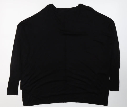 H&M Womens Black  Acrylic Jersey T-Shirt Size M Round Neck