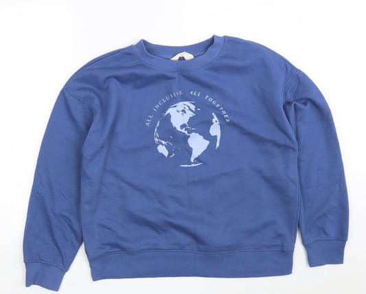 Primark Womens Blue  Polyester Pullover Sweatshirt Size S   - all Inclusive All Together