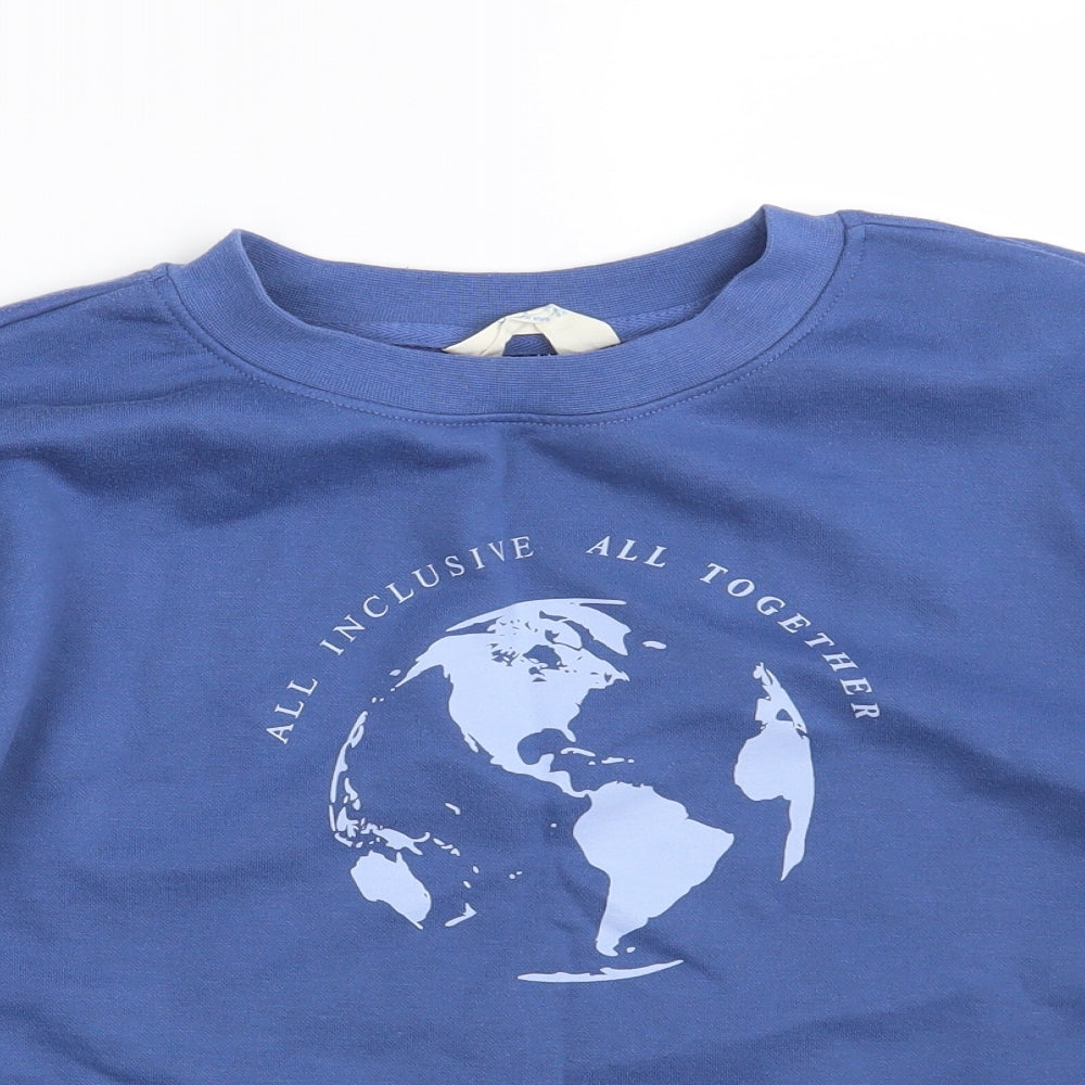Primark Womens Blue  Polyester Pullover Sweatshirt Size S   - all Inclusive All Together