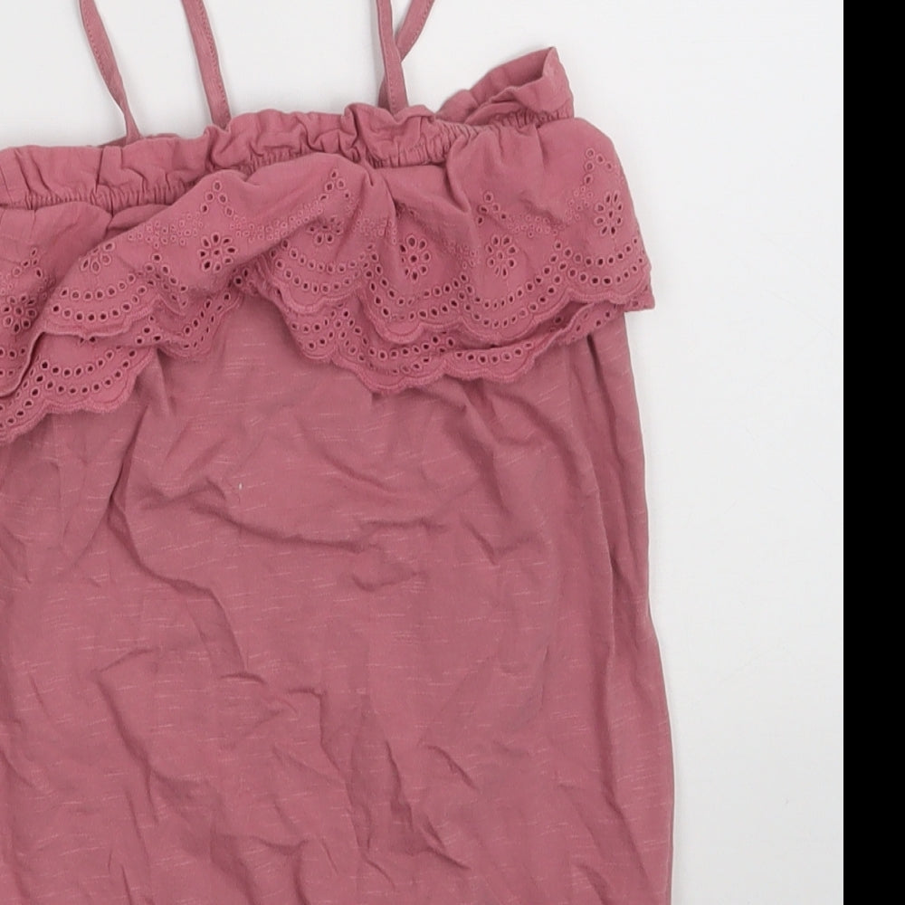 George Girls Pink  100% Cotton T-Shirt Dress  Size 12-18 Months  Off the Shoulder Snap