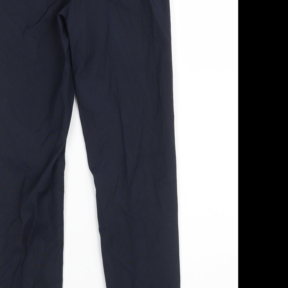 Marks and Spencer Girls Blue  Polyester Dress Pants Trousers Size 9-10 Years  Regular Zip