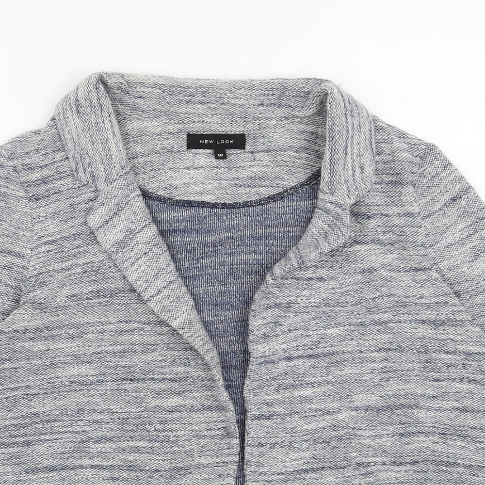 New Look Womens Blue V-Neck  Polyester Cardigan Jumper Size 10