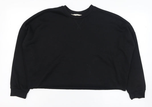 Primark Womens Black  Polyester Pullover Sweatshirt Size 4  Pullover