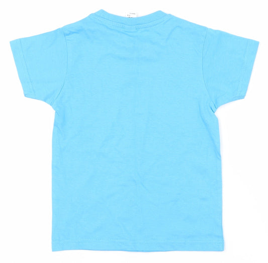 Roly Boys Blue  100% Cotton Pullover T-Shirt Size 3-4 Years Crew Neck Pullover