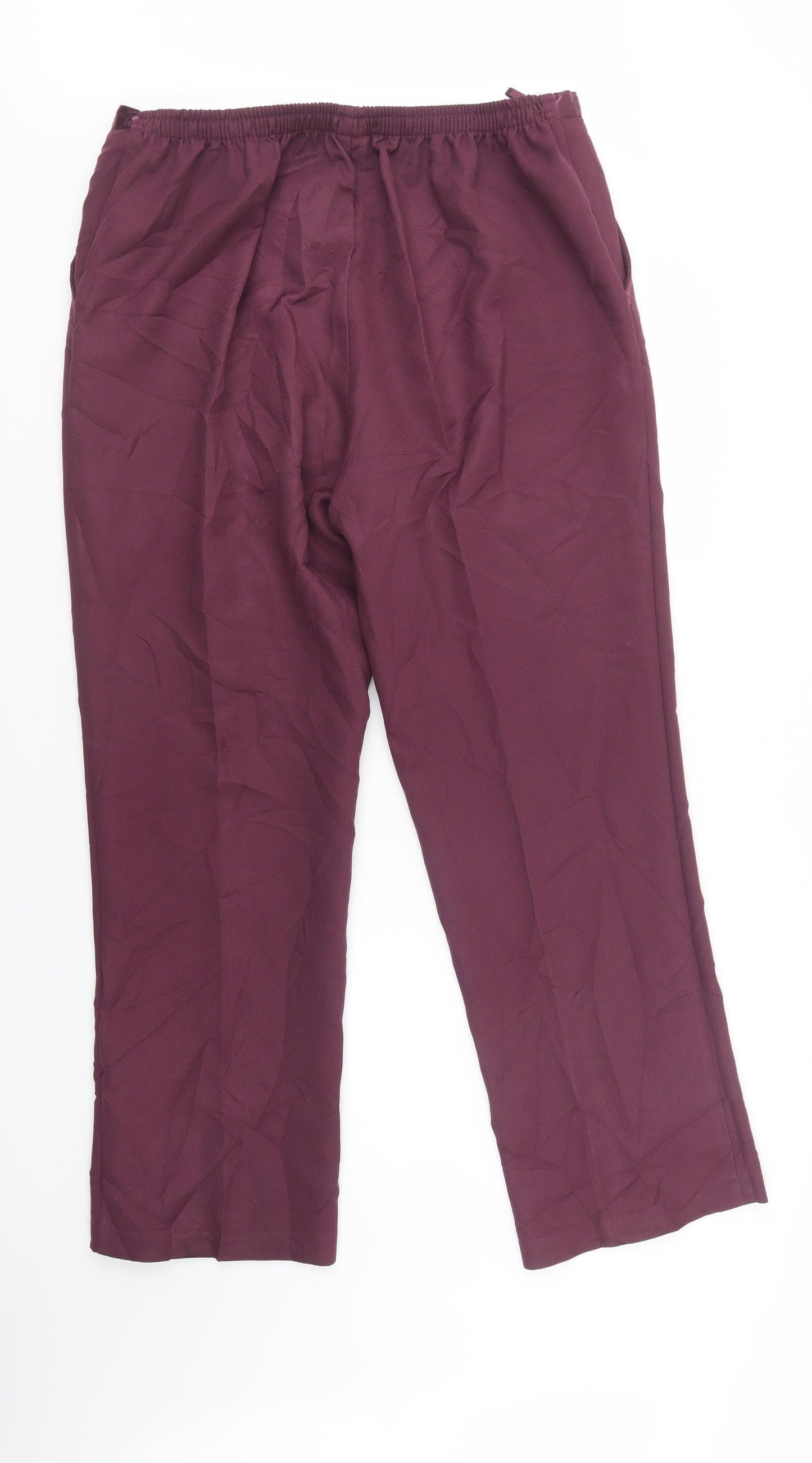 Damart Womens Purple  Polyester Dress Pants Trousers Size 20 L32 in Regular