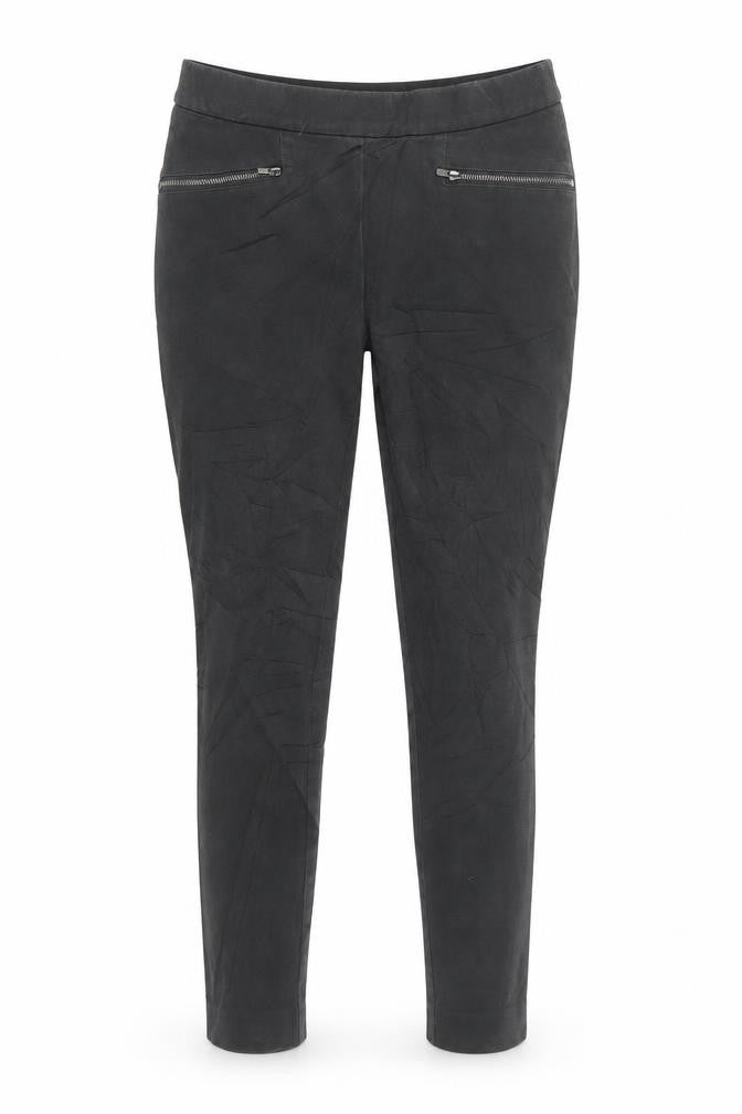 Mint Velvet Womens Grey  Cotton Jegging Trousers Size 8 L27 in Regular Zip