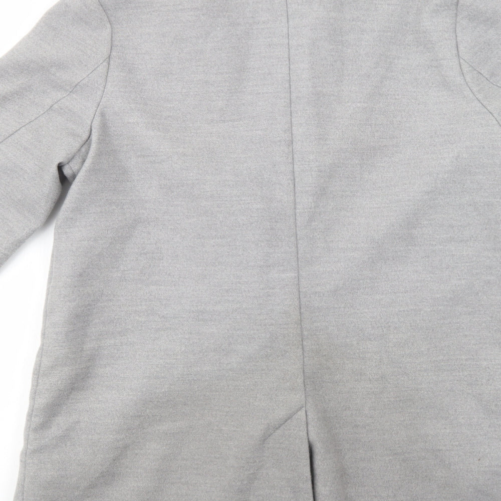 H&M Womens Grey   Pea Coat Coat Size 8  Button