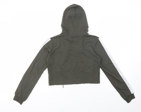 Select Womens Green  Cotton Pullover Hoodie Size 8  Pullover - Jealous Of Me