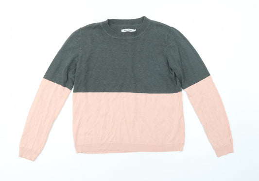 Alice Collins Womens Green Crew Neck  Viscose Pullover Jumper Size 12
