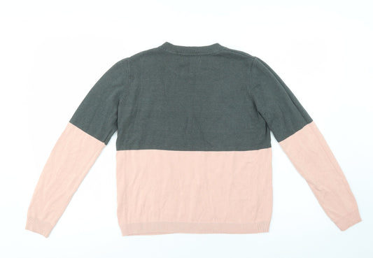 Alice Collins Womens Green Crew Neck  Viscose Pullover Jumper Size 12