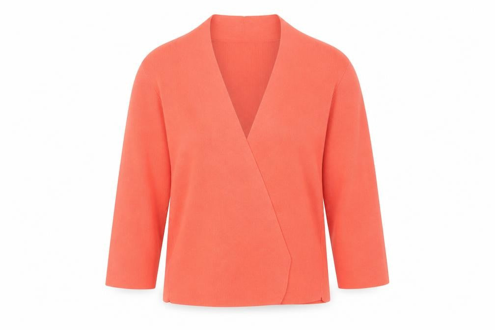 Marks and Spencer Womens Orange V-Neck  Viscose Cardigan Jumper Size M