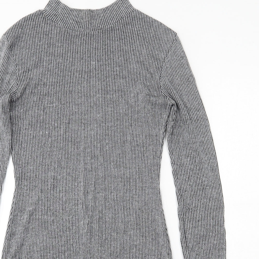 Graffic  Womens Grey  Polyester Bodycon  Size 12  Round Neck