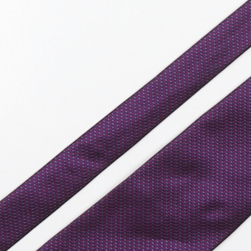 Burton  Mens Purple Grenadine Polyester Pointed Tie One Size