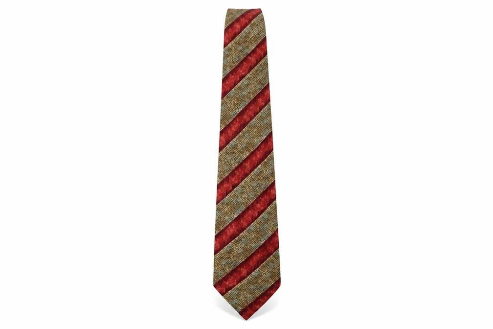 Marks and Spencer Mens Multicoloured Striped Silk Pointed Tie One Size