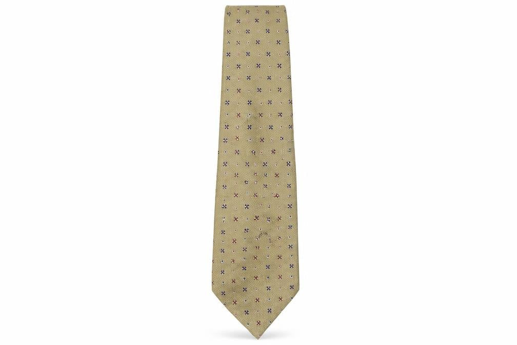 Preworn Mens Multicoloured Geometric Silk Pointed Tie One Size