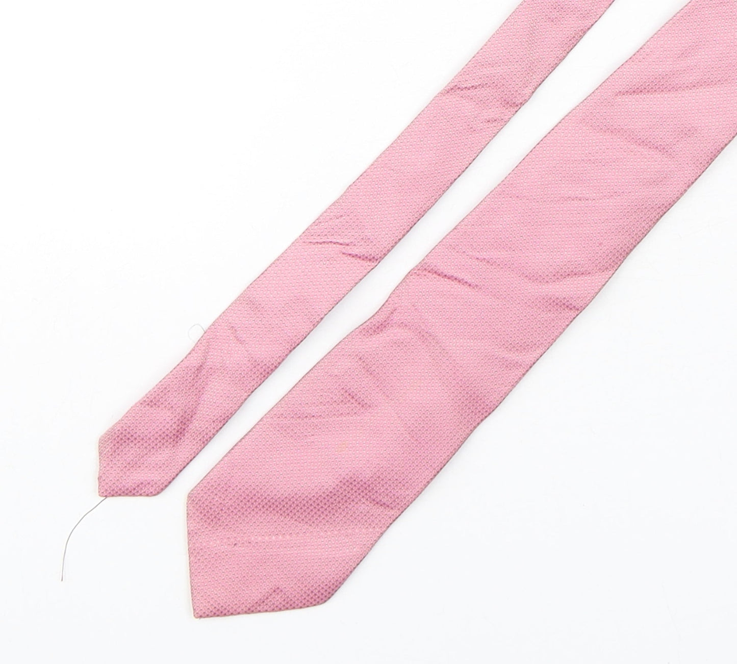 BHS Mens Pink Grenadine Silk Pointed Tie One Size