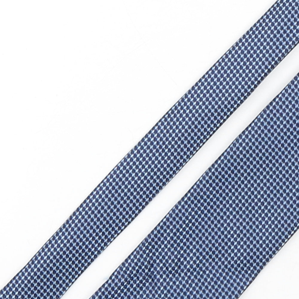 Debenhams  Mens Blue Geometric Polyester Pointed Tie One Size