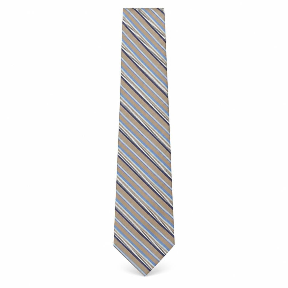 Croft & Barrow Mens Multicoloured Striped Polyester Pointed Tie One Size