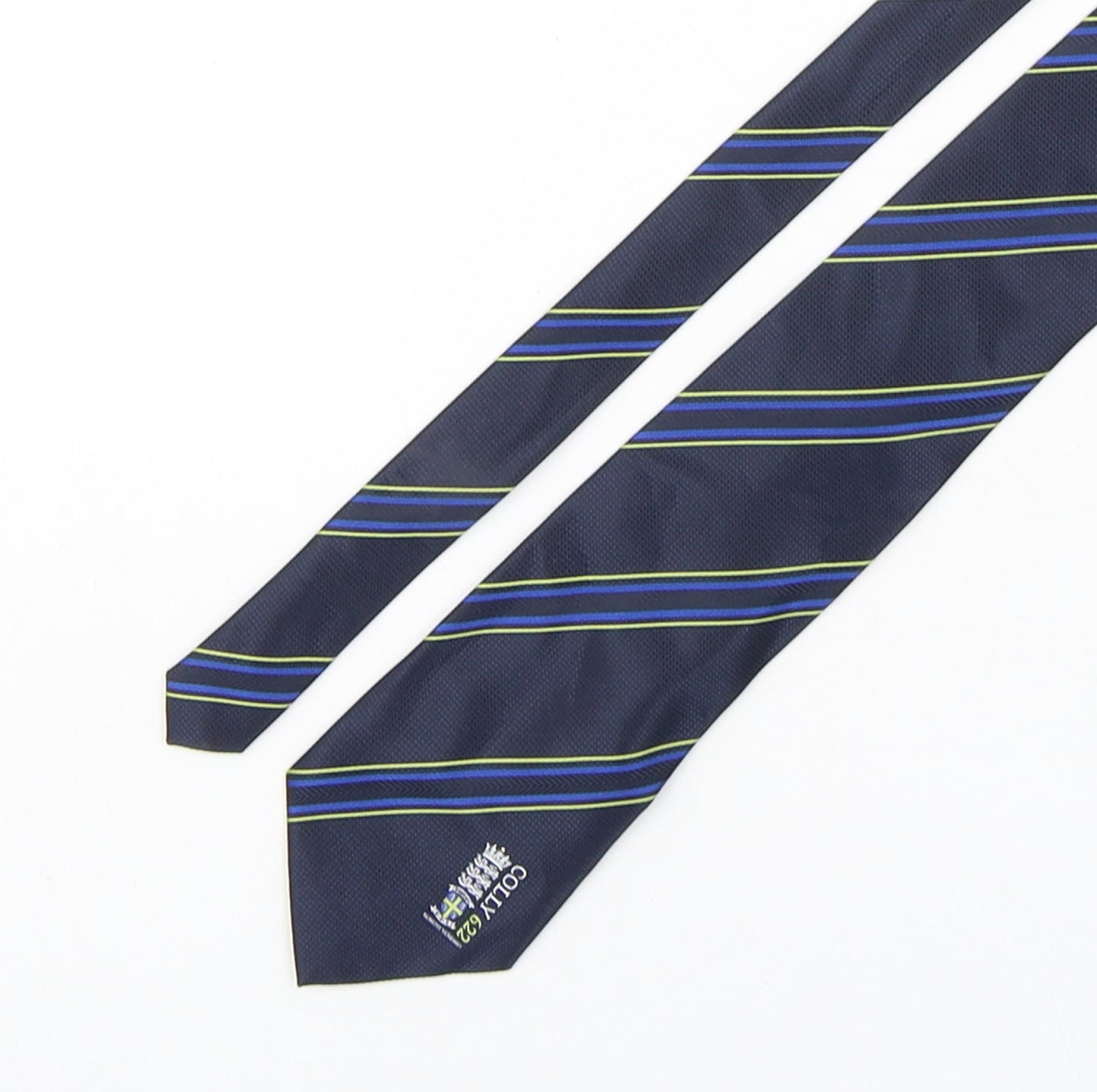 Paul Collingwood Mens Multicoloured Striped Polyester Pointed Tie One Size
