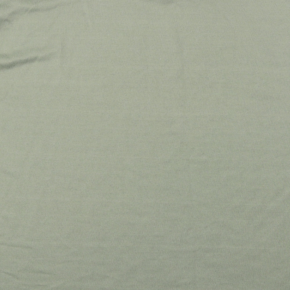 New Look Womens Green  Polyester Basic Blouse Size S Crew Neck