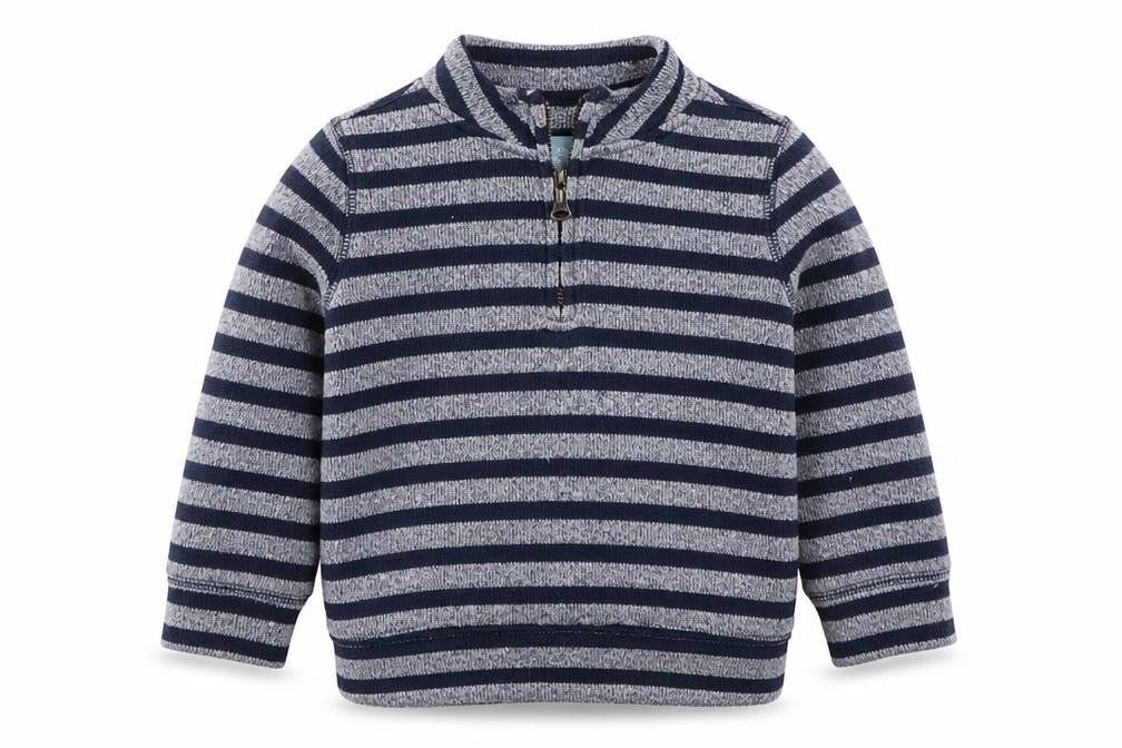 Gap Boys Blue Striped Polyester Pullover Sweatshirt Size 2 Years  Zip