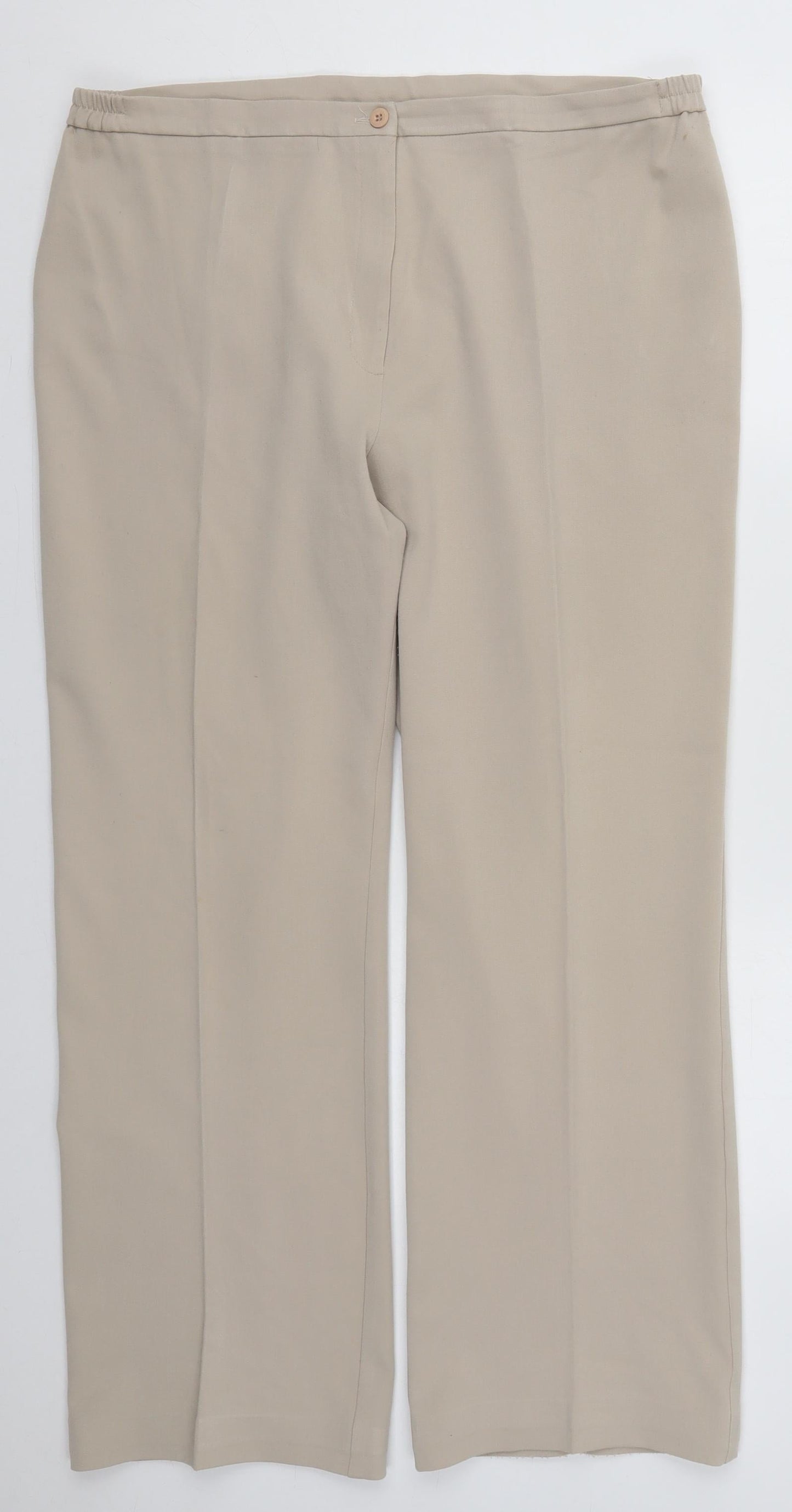 Gerard Womens Beige  Polyester Trousers  Size 16 L28 in Regular Button