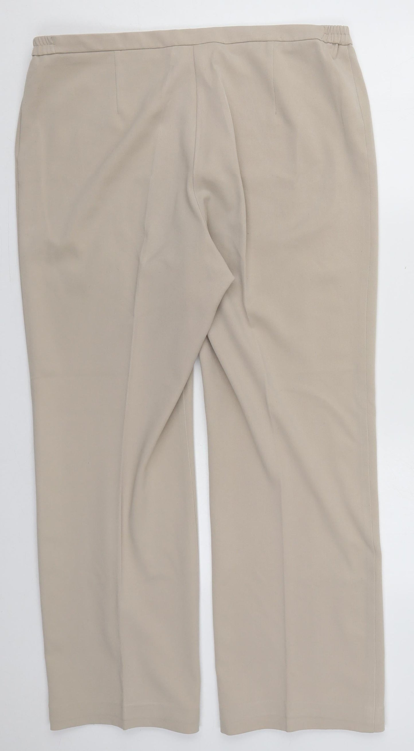Gerard Womens Beige  Polyester Trousers  Size 16 L28 in Regular Button