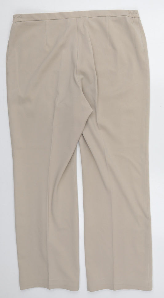 Gerard Womens Beige  Polyester Trousers  Size 16 L28 in Regular Button