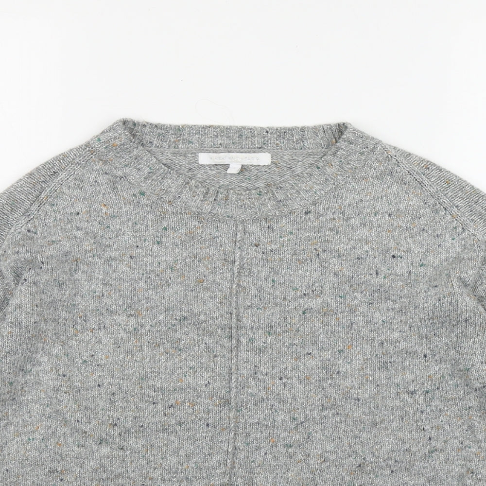 NEXT Womens Grey Round Neck  Acrylic Pullover Jumper Size 6