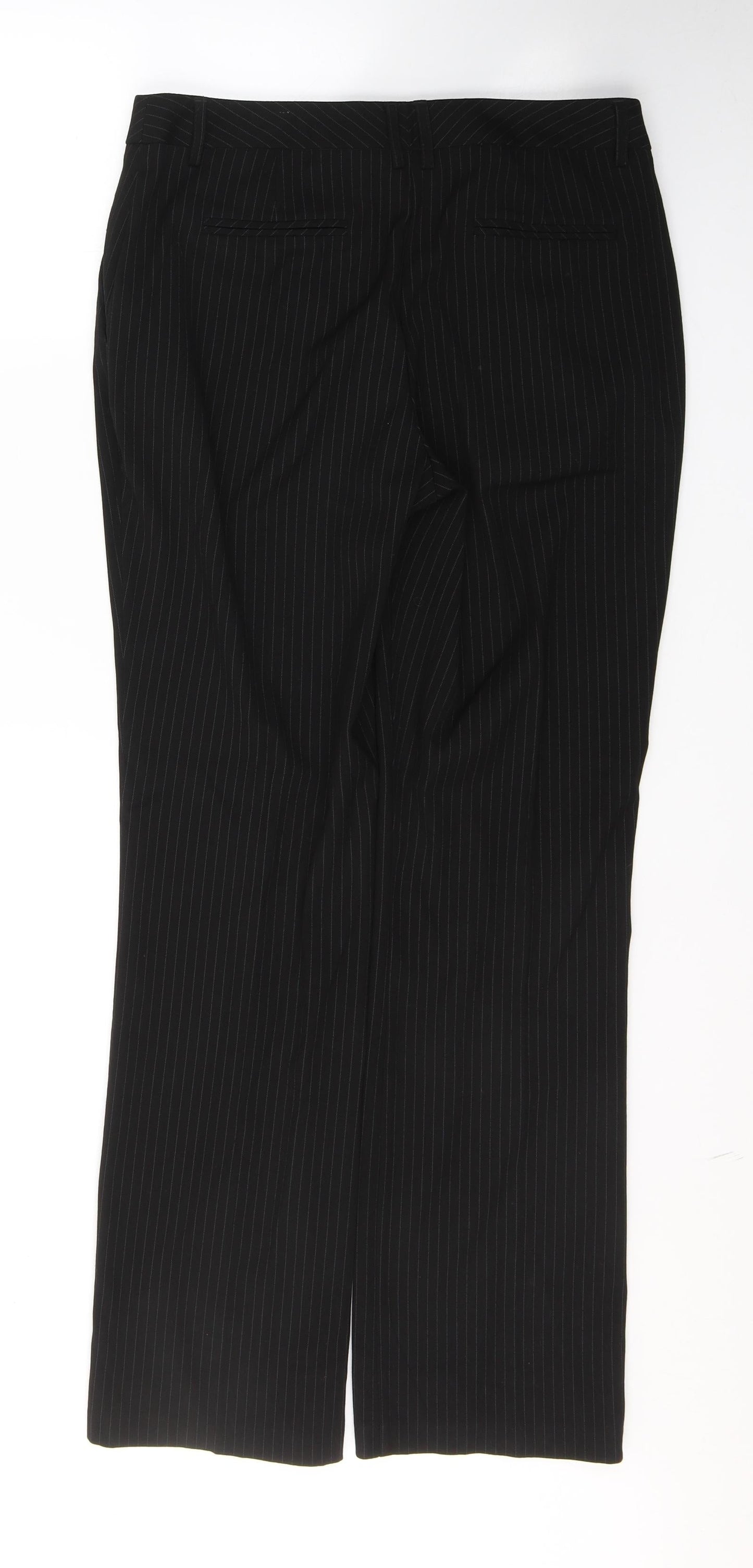 Dunnes Stores Womens Black  Polyester Trousers  Size 10 L30 in Regular