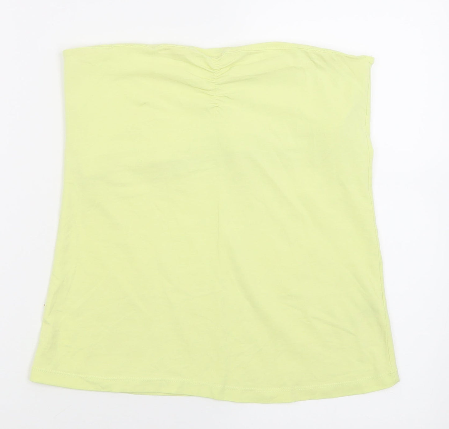 Dunnes Stores Womens Green  Cotton Basic Tank Size M Off the Shoulder - Bandeau