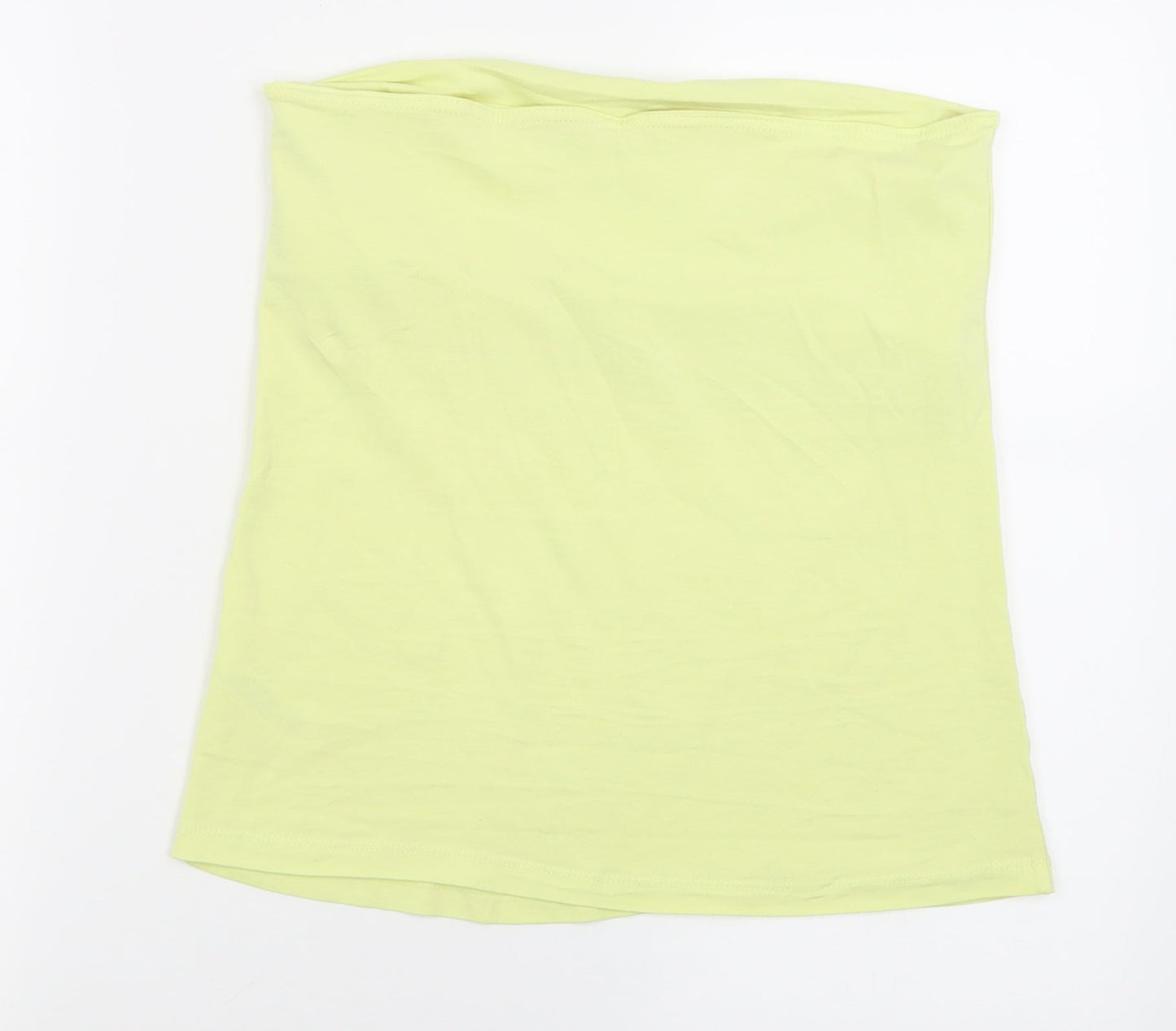 Dunnes Stores Womens Green  Cotton Basic Tank Size M Off the Shoulder - Bandeau