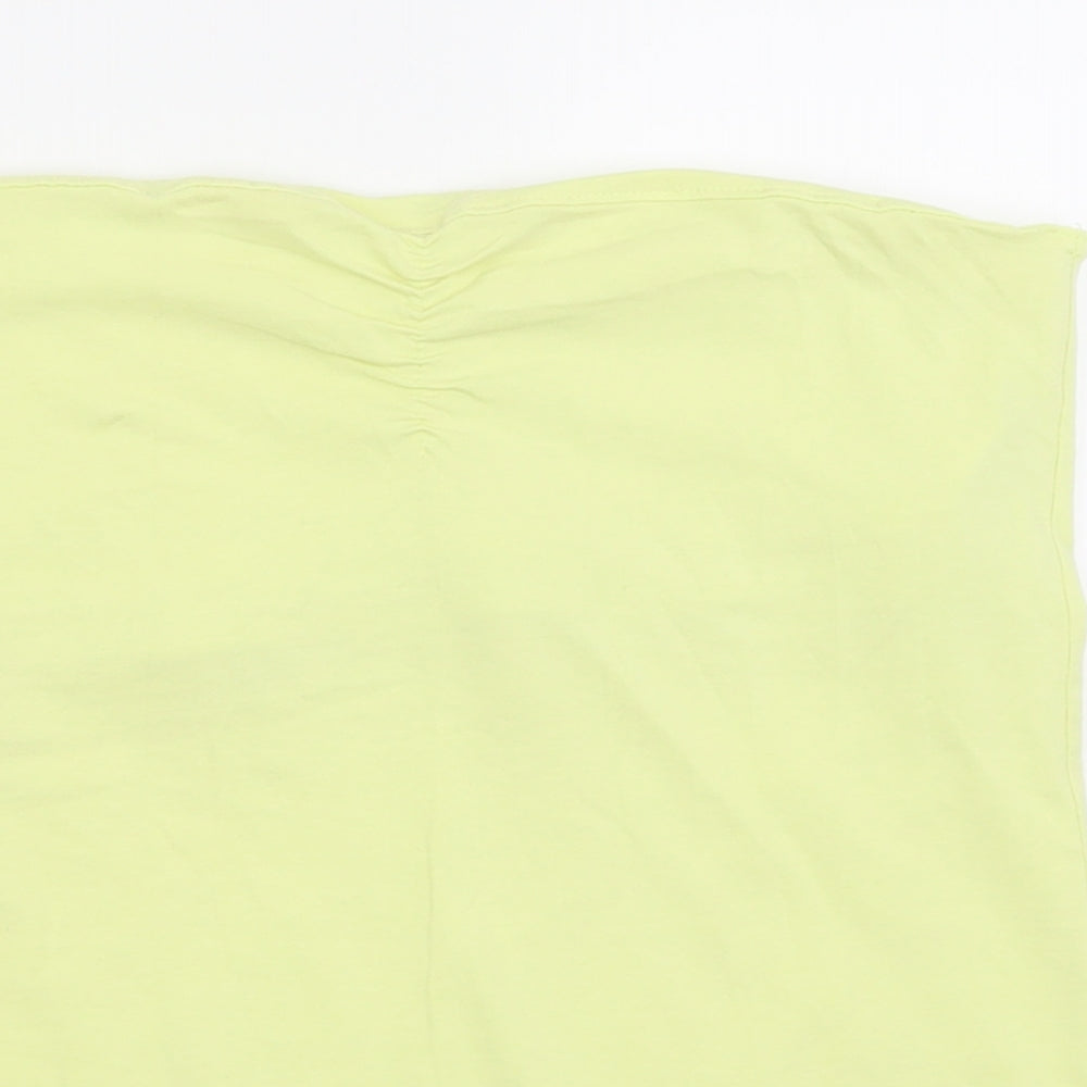 Dunnes Stores Womens Green  Cotton Basic Tank Size M Off the Shoulder - Bandeau